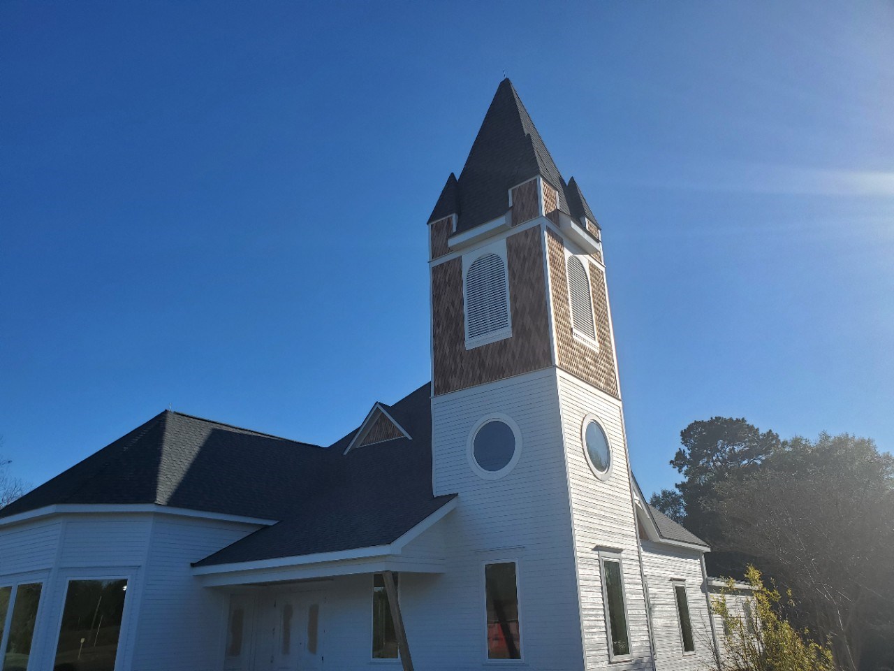 Church exterior on a sunny day