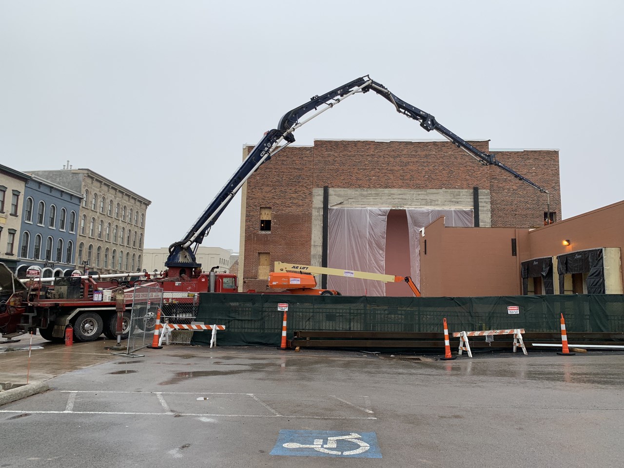 Theater exterior under construction